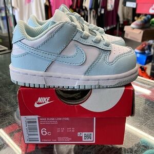 Nike Dunk Low Toddler Glacier Blue Size 6C